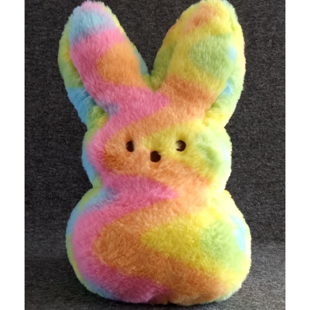 Peeps Bunny Rabbit Plush Easter Rainbow Pastel Soft 12" Removable Heatable Pouch